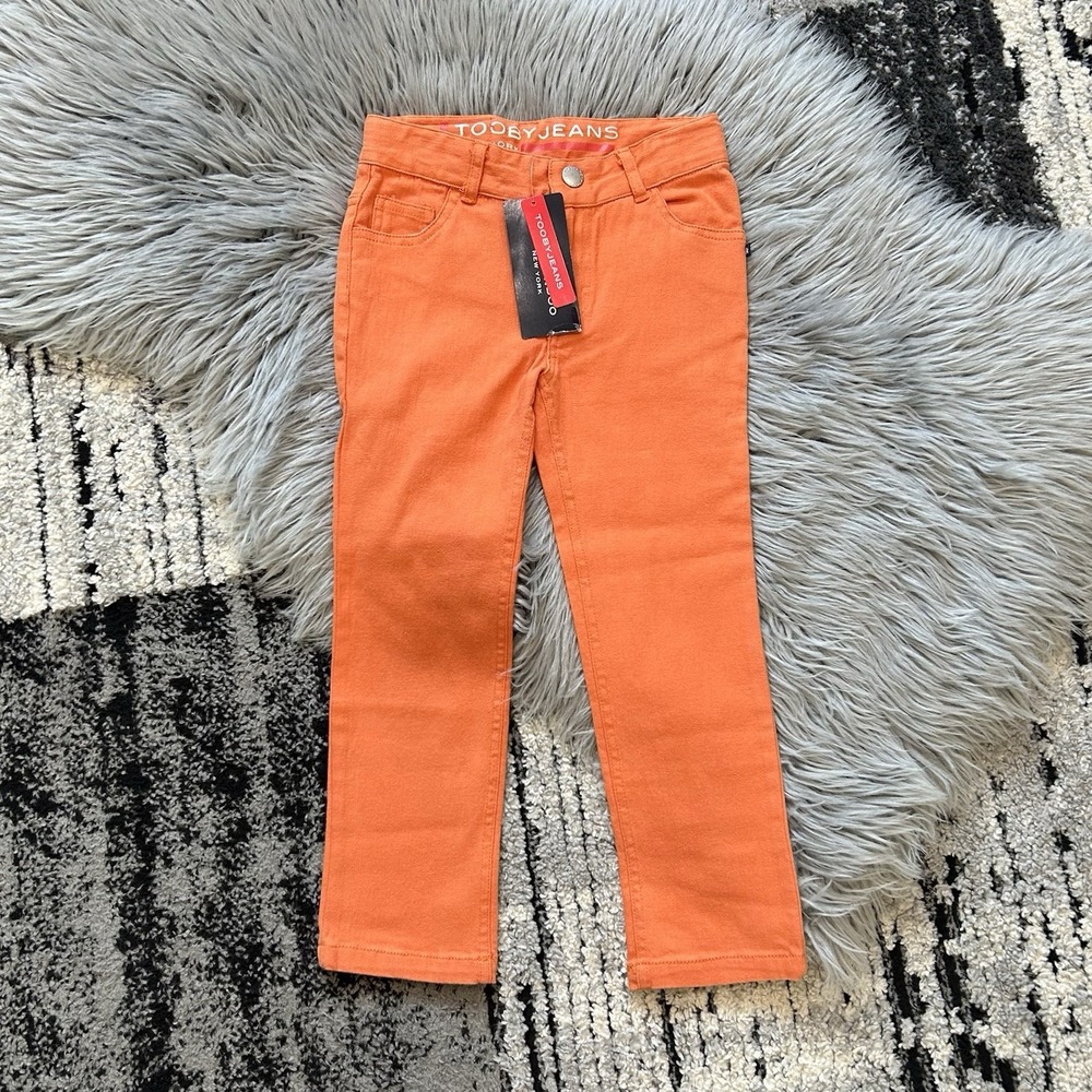 Toobydoo Youth Orange Denim Jeans Size 5T NWT